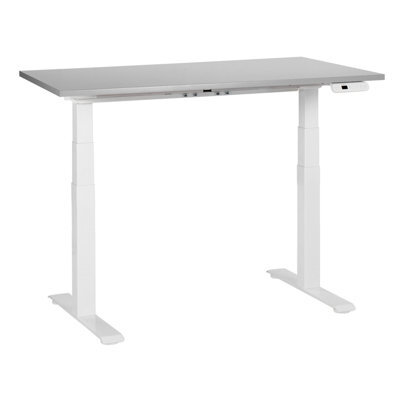 Beliani Electric Adjustable Standing Desk Destines 120 Cm 72 Cm Grey/ White - image 1