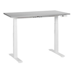 Beliani Electric Adjustable Standing Desk Destines 120 Cm 72 Cm Grey/ White - thumbnail 1