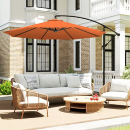 Outsunny 3 M Cantilever Parasol, Offset Outdoor Umbrella With Crank Handle - thumbnail 8