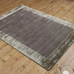 Taupe Bordered Handmade Modern Wool Easy To Clean Rug For Dining Room Bedroom And Living Room-200Cm X 290Cm - thumbnail 3