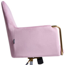 Beliani Desk Chair Altona Velvet Pastel Pink - thumbnail 4