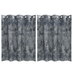 Berkfield Classic Curtain With Curtains 2 Pcs Silver Grey 140 X 140 Cm Velvet