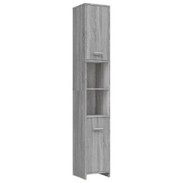 Berkfield 4 Piece Bathroom Furniture Set Grey Sonoma Engineered Wood - thumbnail 9