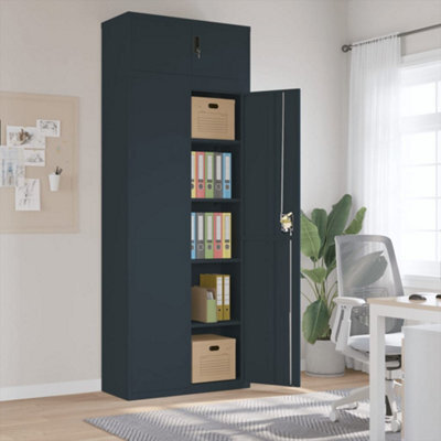 Berkfield File Cabinet Anthracite 90X40X240 Cm Steel - image 1