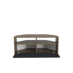 Decorotika Comero Corner Tv Stand For Tvs Up To 43'' Walnut & Black Marble Effect - thumbnail 4