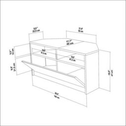Decorotika Comero Corner Tv Stand For Tvs Up To 43'' Walnut & Black Marble Effect - thumbnail 6