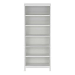 Wyld Haus Wildberry Matt White Wooden Bookcase 5 Shelves Modern Freestanding - thumbnail 3
