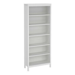 Wyld Haus Wildberry Matt White Wooden Bookcase 5 Shelves Modern Freestanding - thumbnail 2