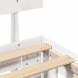Berkfield Modern With Headboard White 160 X 200 Cm Solid Pine Wood - thumbnail 8