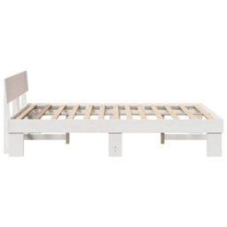 Berkfield Modern With Headboard White 160 X 200 Cm Solid Pine Wood - thumbnail 6