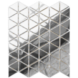 Ilcom Glass Mosaic On Mesh For Bathroom Or Kitchen 263mm X 303mm - Mirror Reflection