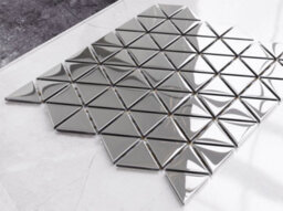 Ilcom Glass Mosaic On Mesh For Bathroom Or Kitchen 263mm X 303mm - Mirror Reflection - thumbnail 2