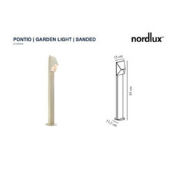 Nordlux Pontio Outdoor Patio Terrace Garden Light In Sanded (Height) 85Cm - thumbnail 5