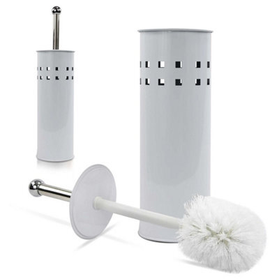 Stainless Steel Toilet Cleaning Brush & Holder Free Standing Set - image 1
