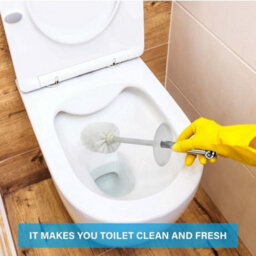 Stainless Steel Toilet Cleaning Brush & Holder Free Standing Set - thumbnail 5