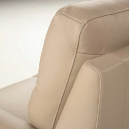 Xample Nicoletti Atlanta Beige Leather Power Reclining Armchair, Top Grain Italian Leather, Pocket Sprung Cushions, High Back Design - thumbnail 6
