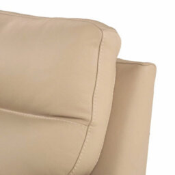 Xample Nicoletti Atlanta Beige Leather Power Reclining Armchair, Top Grain Italian Leather, Pocket Sprung Cushions, High Back Design - thumbnail 5