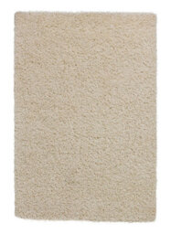 Cream Solid Plain Shaggy Machine Made Easy To Clean Rug For Living Room Bedroom And Dining Room-133Cm (Circle) - thumbnail 3