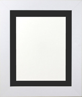 Frames By Post Metro White Frame With Black Mount 40 X 50Cm Image Size 16 X 12 Inch - image 1