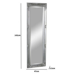 Melody Maison Tall Silver Wall / Leaner Mirror 47Cm X 142Cm - thumbnail 7