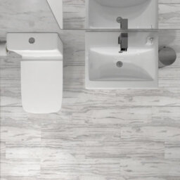 Nes Home Alaska 500mm White Basin Vanity & Rimless Close Coupled Toilet - thumbnail 4