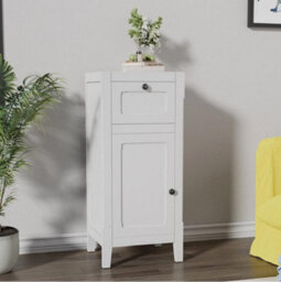 White Wooden Bedroom Bedside Cabinet Furniture Storage Night Stand Drawer Table - thumbnail 3