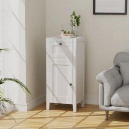 White Wooden Bedroom Bedside Cabinet Furniture Storage Night Stand Drawer Table - thumbnail 2