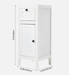 White Wooden Bedroom Bedside Cabinet Furniture Storage Night Stand Drawer Table - thumbnail 4
