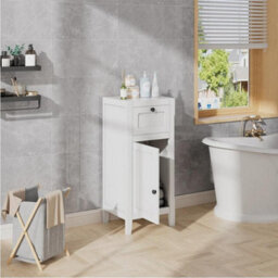 White Wooden Bedroom Bedside Cabinet Furniture Storage Night Stand Drawer Table - thumbnail 1