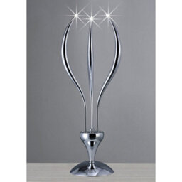 Luminosa Lighting Luminosa Llamas Table Lamp 3 Light G4 Polished Chrome, Not Led/cfl Compatible - thumbnail 2