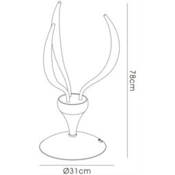 Luminosa Lighting Luminosa Llamas Table Lamp 3 Light G4 Polished Chrome, Not Led/cfl Compatible - thumbnail 4
