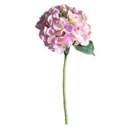 Artificial Silk Hydrangea Stem, Blush Lavender. H42 Cm. - thumbnail 2
