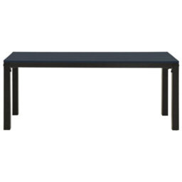 Berkfield Garden Bench 110 Cm Steel And Wpc Black - thumbnail 3