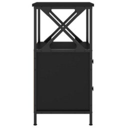 Berkfield Bedside Cabinet Black 34X35.5X70 Cm Engineered Wood - thumbnail 7