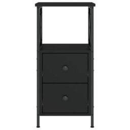 Berkfield Bedside Cabinet Black 34X35.5X70 Cm Engineered Wood - thumbnail 6