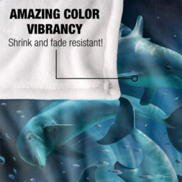 Royce Mcclure Silky Dolphin Twister Dark Water Supersoft Blanket Blue/black (152Cm X 127Cm) - thumbnail 4