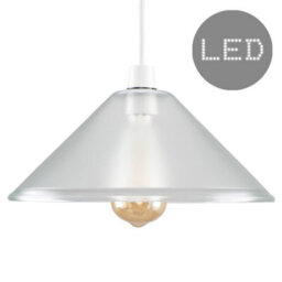 Valuelights Silver Tapered Ceiling Shade And Bulb (D)30Cm