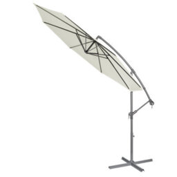 Dellonda 3M Banana Parasol/umbrella With Cover, Crank Handle, Cream - Dg265 - thumbnail 6