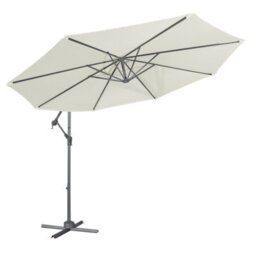 Dellonda 3M Banana Parasol/umbrella With Cover, Crank Handle, Cream - Dg265 - thumbnail 7