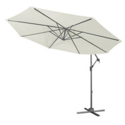 Dellonda 3M Banana Parasol/umbrella With Cover, Crank Handle, Cream - Dg265 - thumbnail 8