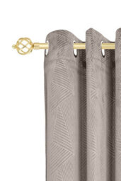 Unknown 16-19mm Cage Extendable Eyelet Metal Curtain Pole Set Gold 120-210Cm - thumbnail 2