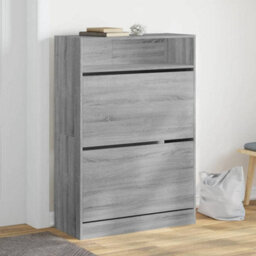 Berkfield Shoe Cabinet With 2 Flip-Drawers Grey Sonoma 80X34X116 Cm - thumbnail 1
