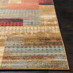 Livabliss Riley-Modern Red Brown Grey Graphic Living Dining Bedroom Rug 60 X 225 Cm Easy Care, Non Shedding - thumbnail 4