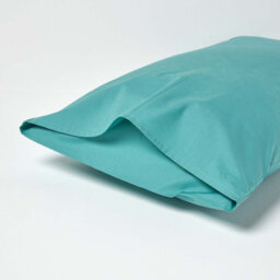 Homescapes Teal Egyptian Cotton Housewife Pillowcase 200 Tc - thumbnail 3