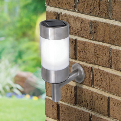 Gardenkraft 19490 Stainless Steel Solar Wall Light - image 1