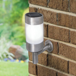 Gardenkraft 19490 Stainless Steel Solar Wall Light - thumbnail 1