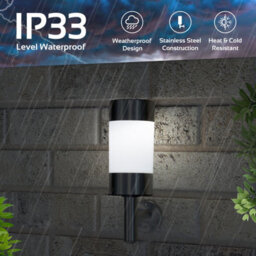 Gardenkraft 19490 Stainless Steel Solar Wall Light - thumbnail 5
