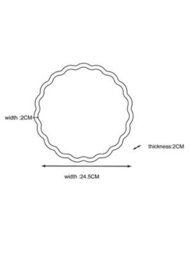 Deenz Wiggle Wall Mounted Playful Mirror Wavy Frame Contemporary Bordered Glass/plastic Construction Circular Green 50 Cm - thumbnail 4