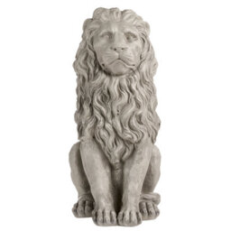 Beliani Garden Statue Leone Lion Light Grey - thumbnail 4