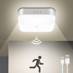 Amorly Rechargeable Motion Sensor Closet Light, 5000K Cool White, Motion Sensored Activated, Use For Hallway, Stairs, Pantry, Bathroom - thumbnail 1